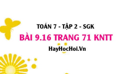 Bài 9.16 trang 71 Toán 7 Tập 2 Kết nối tri thức
